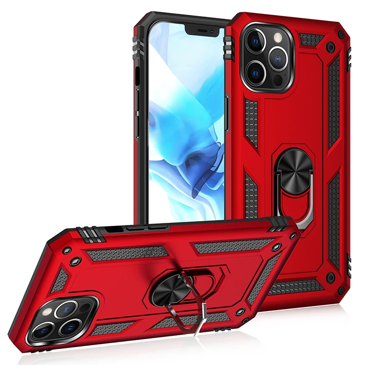 

Luxurious Shockproof Armor Rugged Phone Case For Xiaomi Mi 11T Pro Car Magnetic Heavy Protective With Ring Bracket PC Back Cover