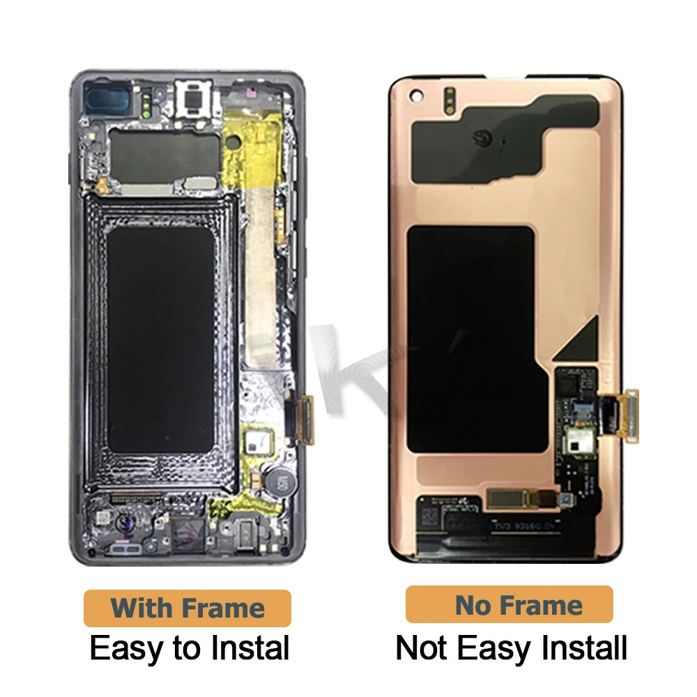 Pantalla LCD AMOLED para Samsung Galaxy S10 Plus G975 G975F, montaje de digitalizador con bater&iacute;a de vidrio, cubierta trasera-2