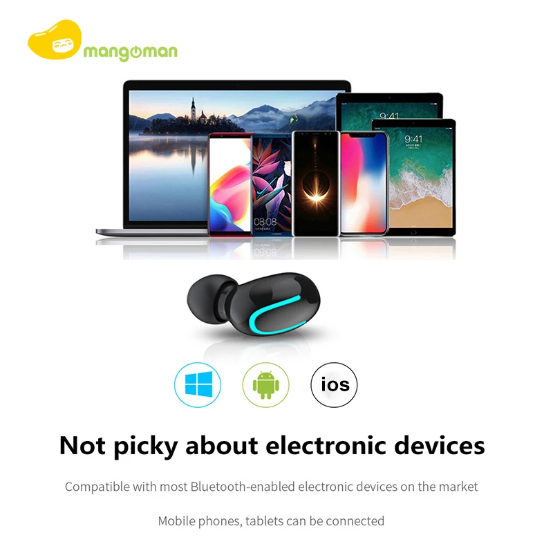 Mangoman гарнитура туры беспроводные наушники HBQ Q32 Bluetooth 5 0 PK i7s i2000 | Электроника