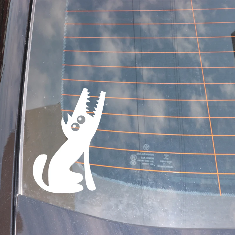

Novelty Creative Cartoon Wolf Car Stickers Motorcycle Cover Scratches Car Accessories Vinyl KK Decals PVC 10.9CM*15.6CM