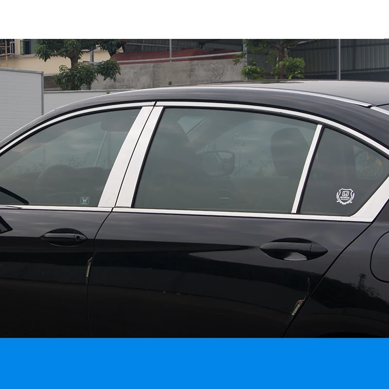 Lsrtw2017 304 нержавеющая сталь окна автомобиля планки для honda accord 2008 2009 2010 2012 2011 2013 8th accord