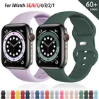 Ремешок спортивный для Apple Watch Se 6 5, браслет для смарт-часов iWatch Series 5 4 3 2 1 40 мм 38 мм, аксессуары для часов, 44 мм 42 мм