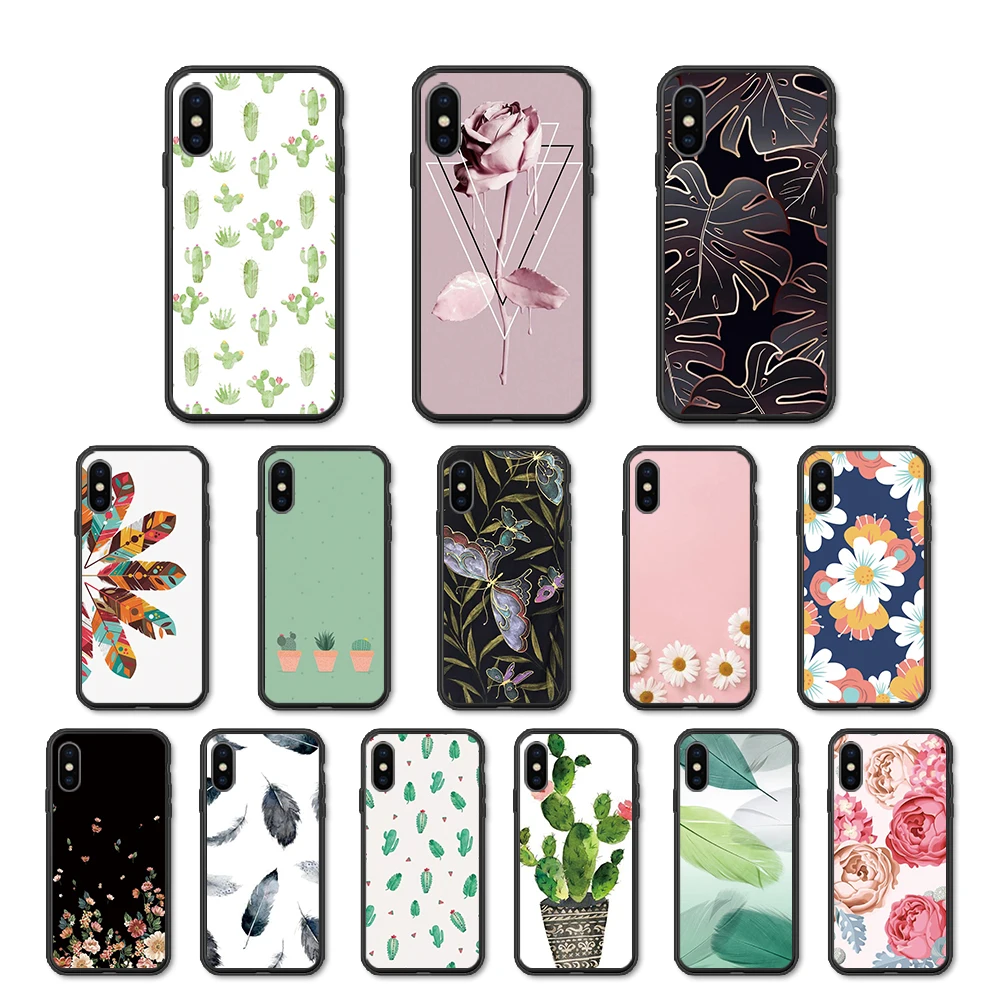 Чехол для Huawei P20 P9 P10 P8 Lite P8Lite Pro coque P 8 9 10 20 2015 2016 2017 Mini cover Silicon p20lite Чехлы кактус кожа |
