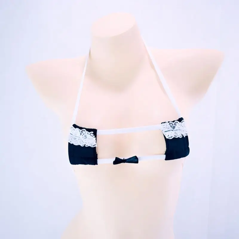 Женское нижнее белье сексуальный аниме горничная Косплей кружевной микро