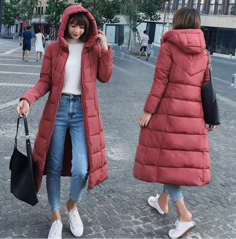 Burgundy YICIYA, S-6XL, Зимняя распродажа, для женщин, плюс размер, модный, хлопок, пуховик, худи, Длинные парки, теплые куртки, Женское зимнее пальто, одежда - Цвет: Burgundy