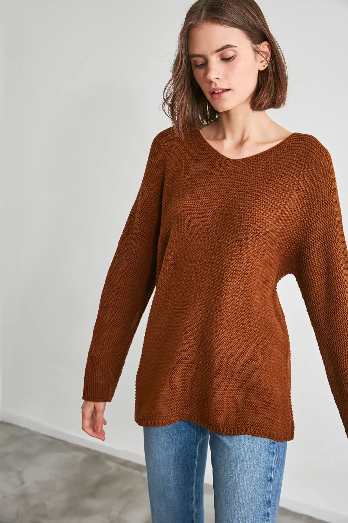 

Trendyol Mesh Detailed Knitwear Sweater TWOAW21KZ2382