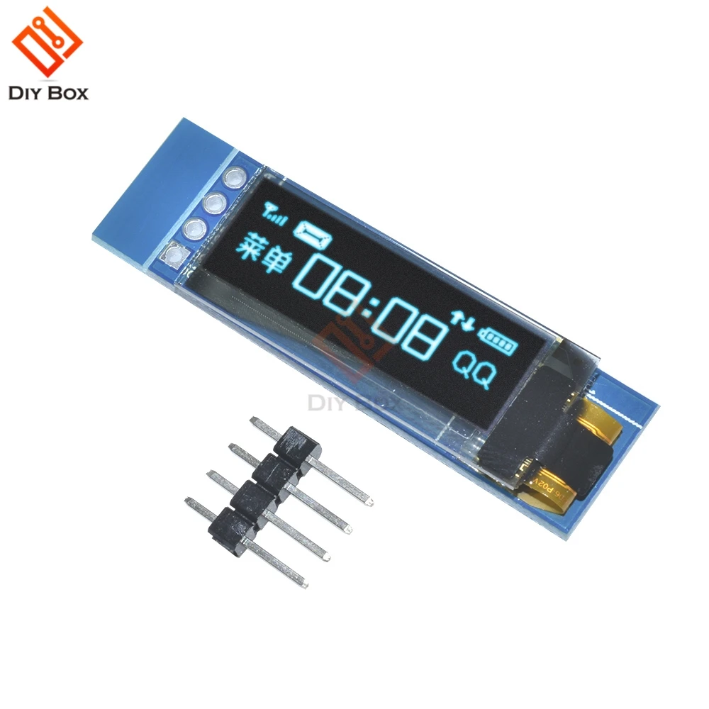 0 91 дюймов DC 3 V 5V 128x32 IIC I2C синий осид ЖК дисплей Дисплей модуль &quot12832 SSD1306 Экран
