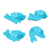 new 4pcs dolphin spring embossing biscuits chocolate mould cake decorating tools cupcake cookies muffin pan kitchen baking gifts