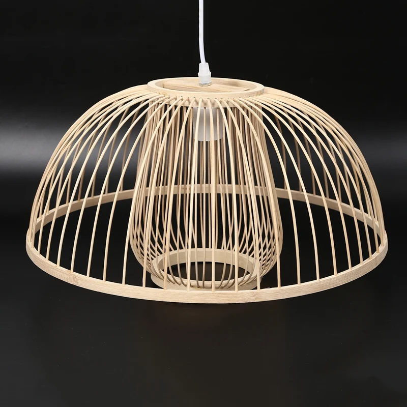 Бамбуковая Подвесная лампа освещение сад ресторан отель ферма чайный домик
