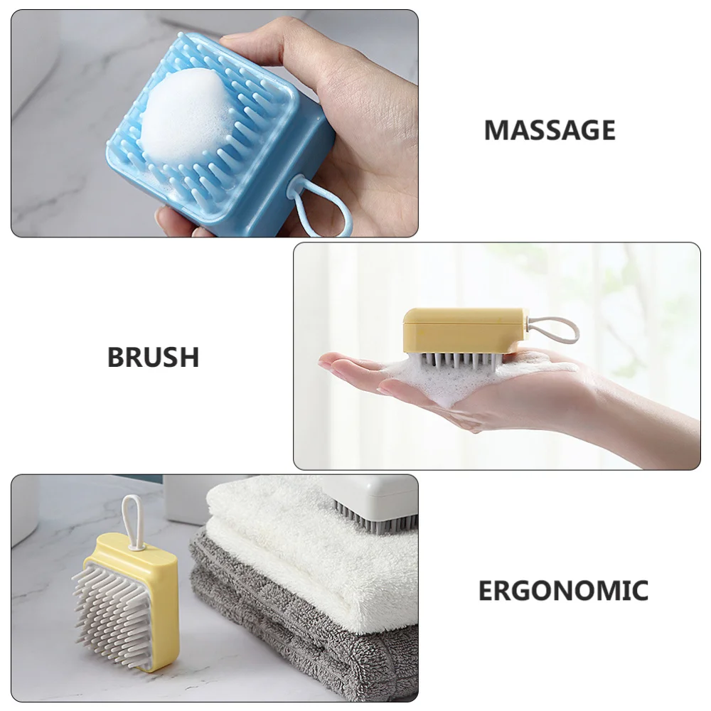 

4pcs Hair Scalp Massager Portable Shampoo Brush Head Comb Shampoo Brush