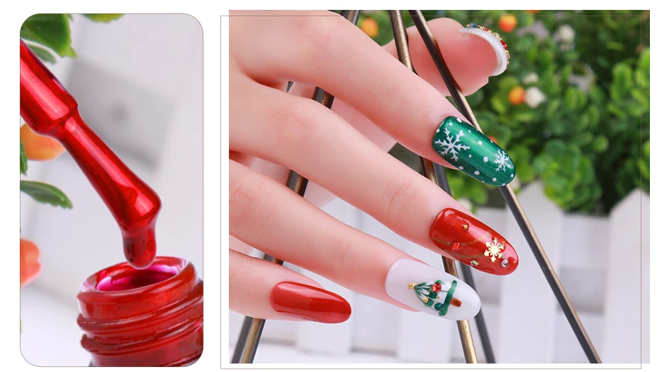 HNM Newest Metallic UV Gel Nail Polish DIY Narl Art Soak Off Hybrid Varnish LED Lamp Semi Permanent Paint Lucky Lacquer Enamel