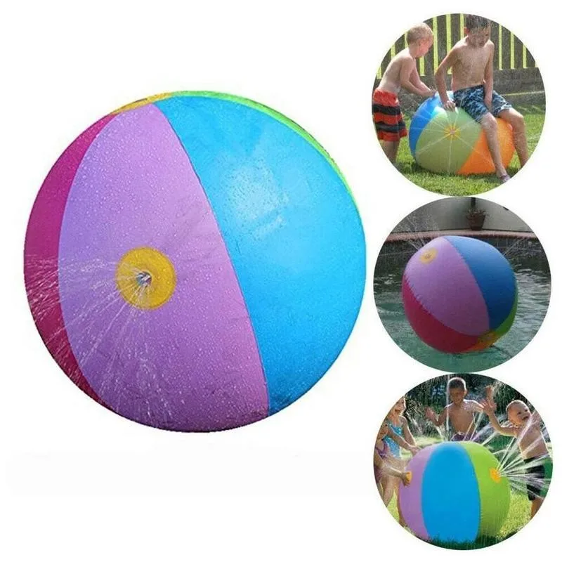 

Inflatable Water Spray Ball Children's Summer Outdoor Grass Jet Ball Pool Colorful Game Swimming Beach Toy Play Water A9A3