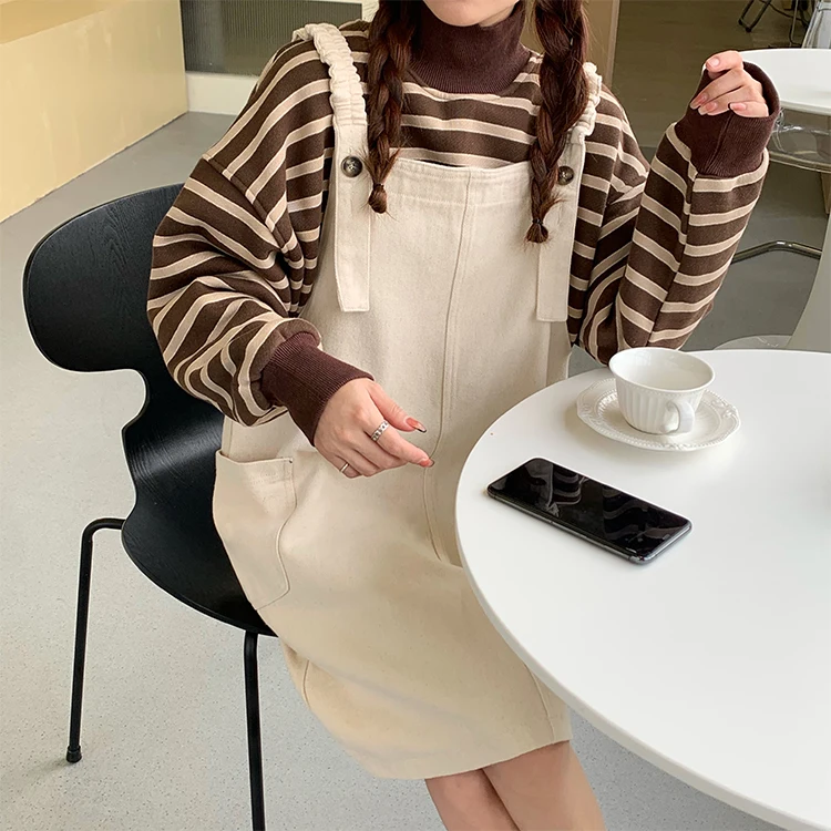 Нежный свитер в полоску японском стиле женская одежда на шнуровке из жареной