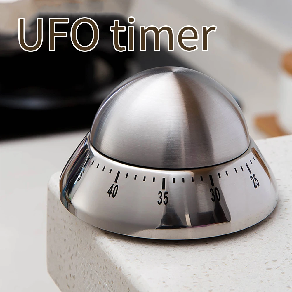 

JOYLOVE Kitchen Timer Stainless Steel Cooking Eggs 60 Minutes Mechanical Alarm Clock Baking Cooking Countdown Time Management
