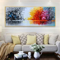 100 hand painted oil painting modern abstract knife painting woods color painting cloth painting for living room decor painting