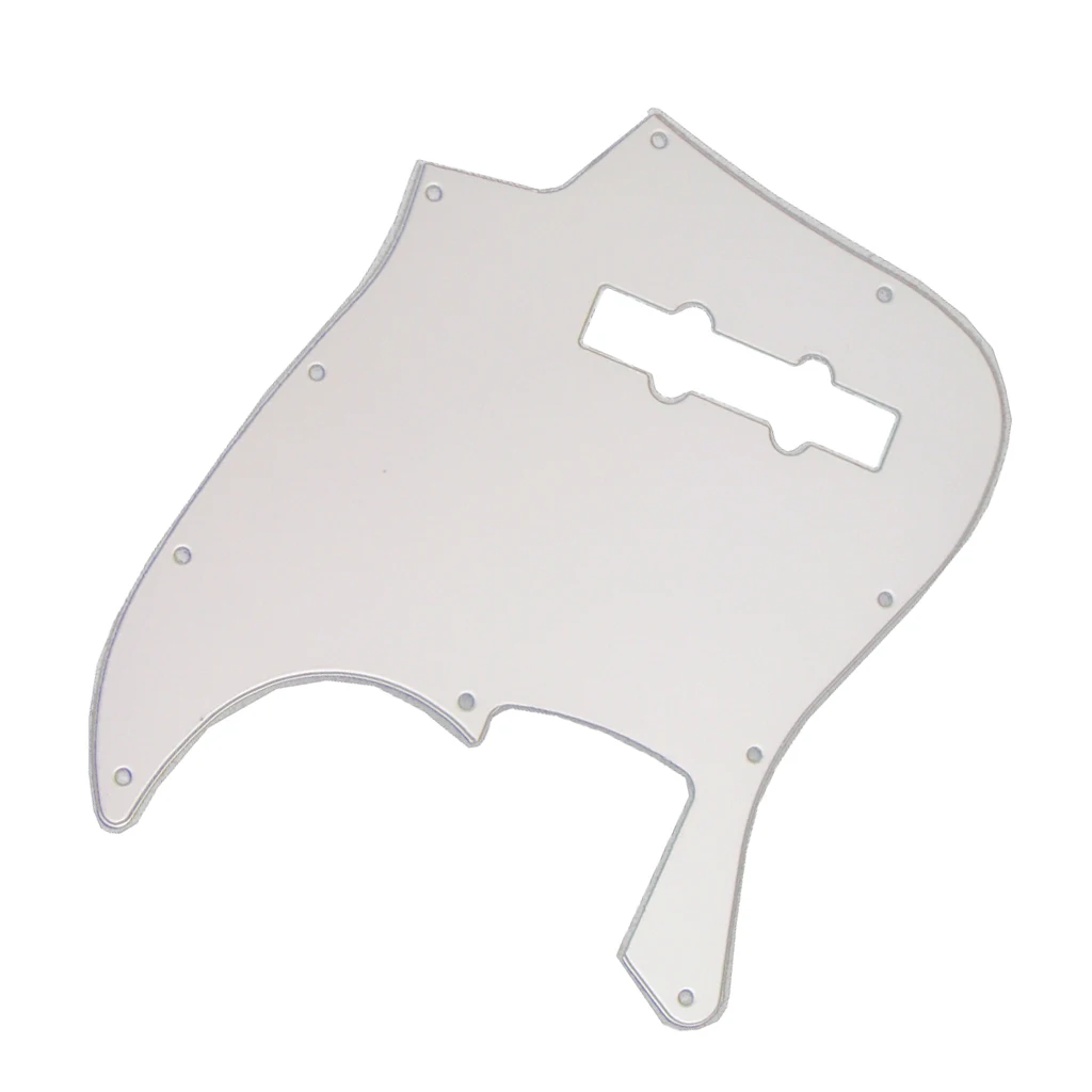 3Ply Jazz Bass Pick Guard Scratch Plate 10 Hole Replacements Parts White | Спорт и развлечения