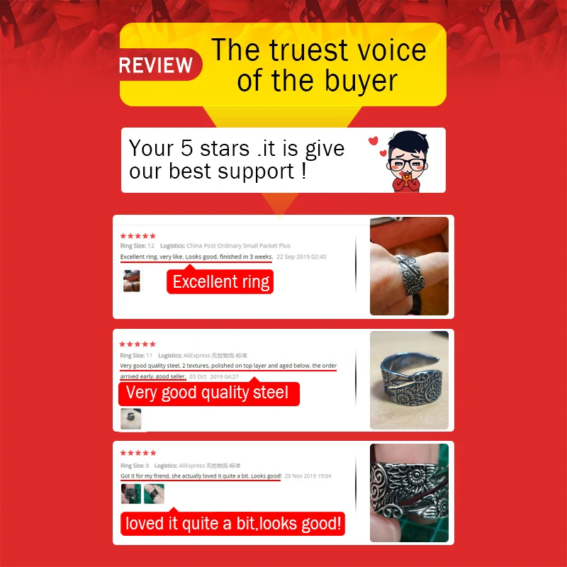 Байер 316L из нержавеющей стали в винтажном панковском стиле Счастливчиков кольцо