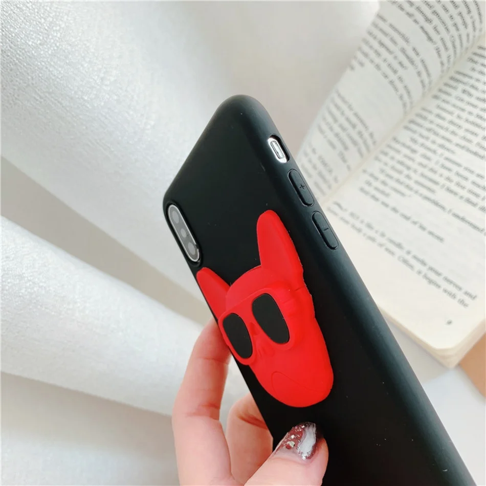 For Huawei Y9S Y6S Y7 Pro Prime Y9 2019 Mate 20 30 10 Lite 20X Fashion Cool Bulldog DIY Contrast Color Case Soft Back Cover |