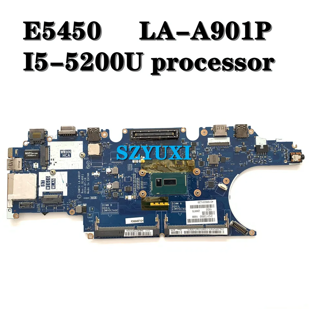 Материнская плата для ноутбука Dell Latitude E5450 модель ZAM70 I5-5200U 04CNY4 4CNY4