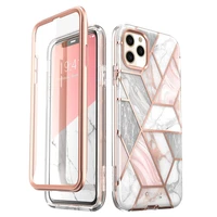 i blason for iphone 11 pro max case 6 5 inch 2019 cosmo full body glitter marble bumper case with built in screen protector