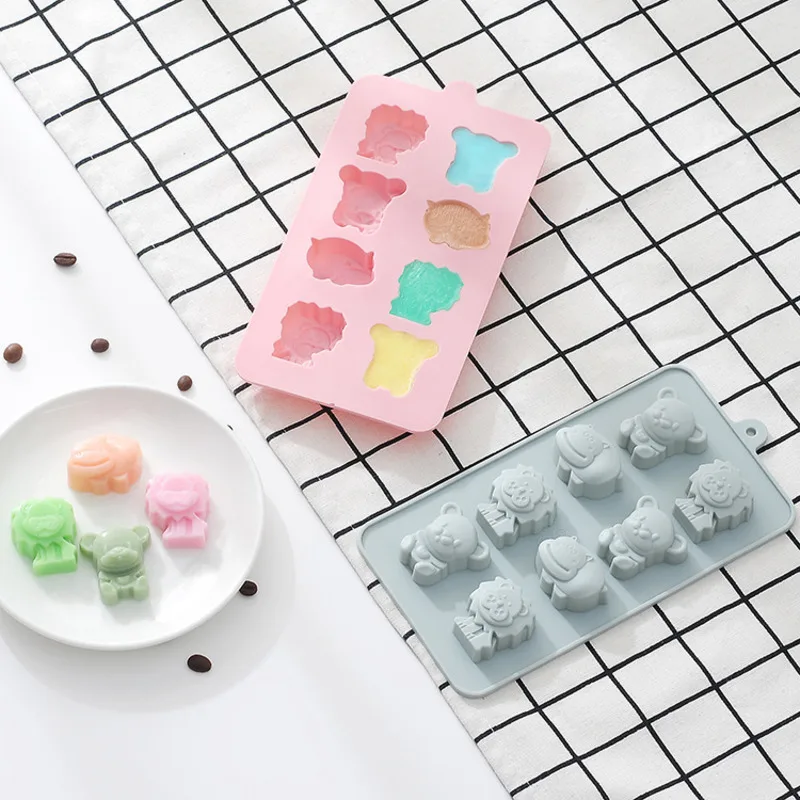 Креативная форма в виде мультяшных животных медведя Льва хиппота шоколада льда