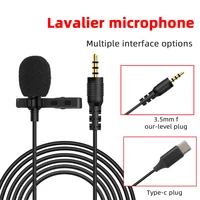 1 5m lavalier microphone for pc type c condensor audio draagbare microfoon portable clip on audio studio wired mic accessories