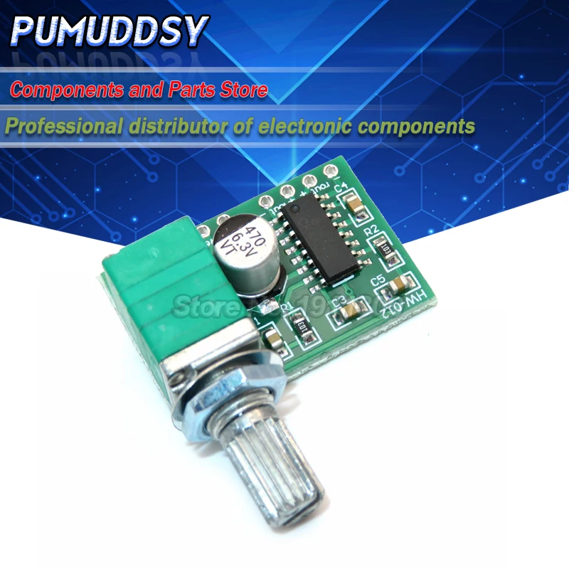 Аудиоусилитель PAM8403 5 В 2 канальный 3 Вт с регулятором громкости/USB|Интегральные