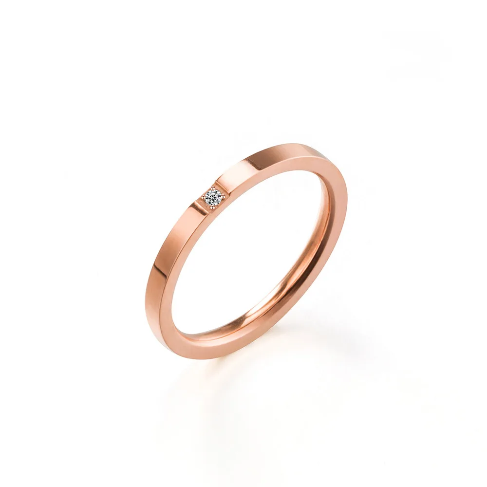 

YAM19 925 Sterling Silver couple fashion women's simple ring for men and women