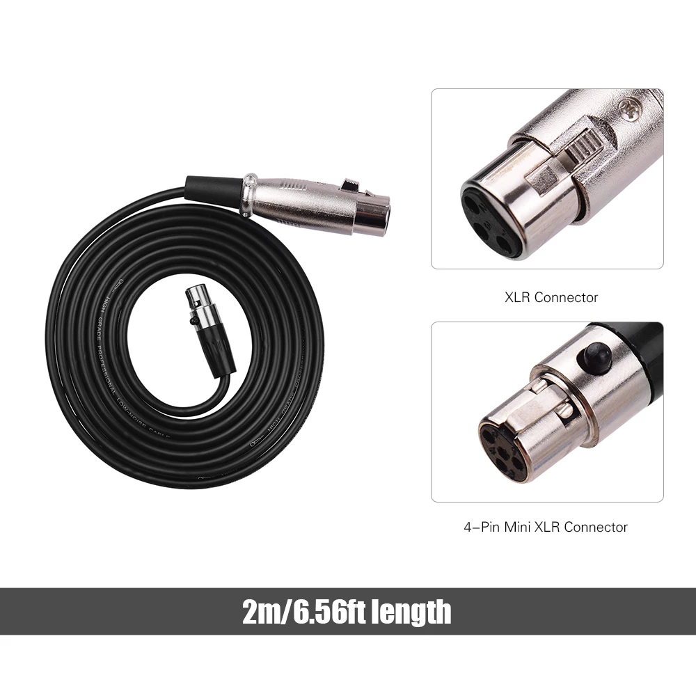 Микрофонный кабель 4-Pin Mini XLR разъемом разъем сбалансированный аудио провода