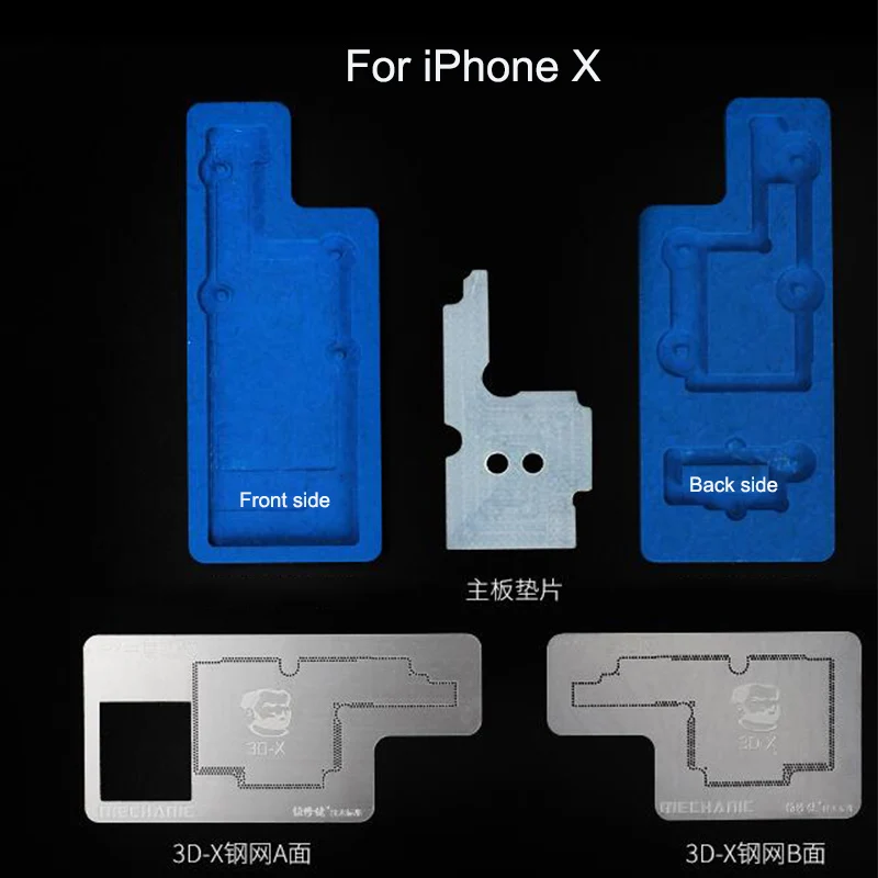 Механик для iPhone X/XS/XR/XS MAX 3D набор трафаретов для пайки BGA материнская плата средний слой посадки олова шаблон пайки