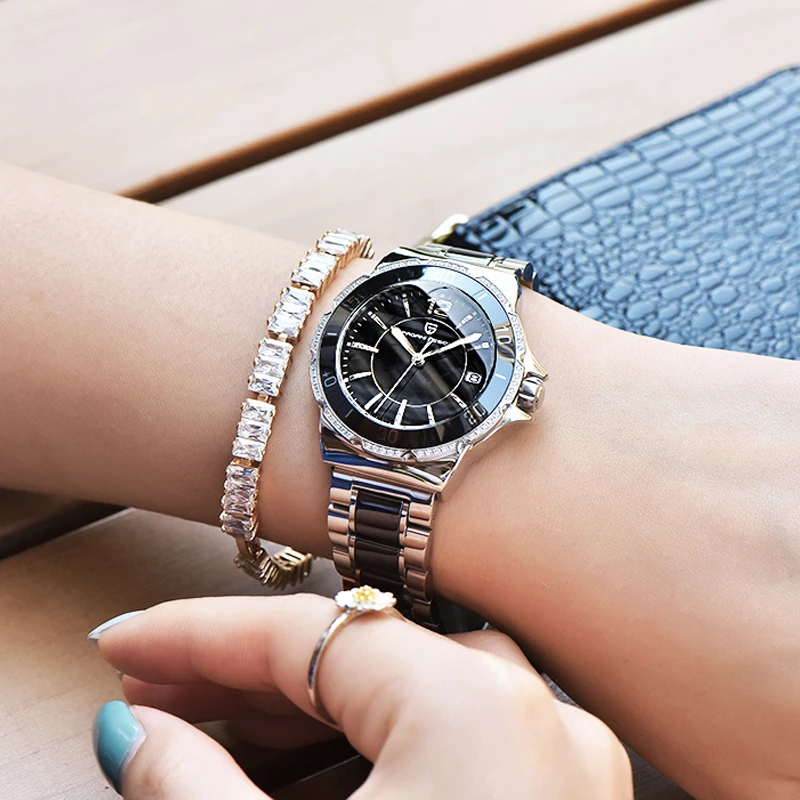 

PAGANI DESIGN Ladies Dress Quartz Watches Relogio Feminino Diamond Gorgeous Analog Display Ceramic Wristwatch Women Reloj Mujer