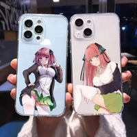 nakano nino phone case for iphone 13 12 11 pro max mini 6 6s 7 8 plus se2020 x xr xs shell iphone 13 case manga cartoon anime