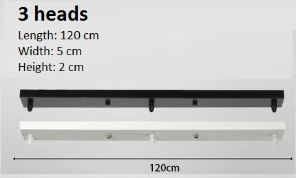 3 heads L 120 CM LuKLoy подвесной светильник Потолочная пластина подвесной потолочный светильник навес Подвесная лампа потолочная Роза - Цвет: 3 heads L 120 CM