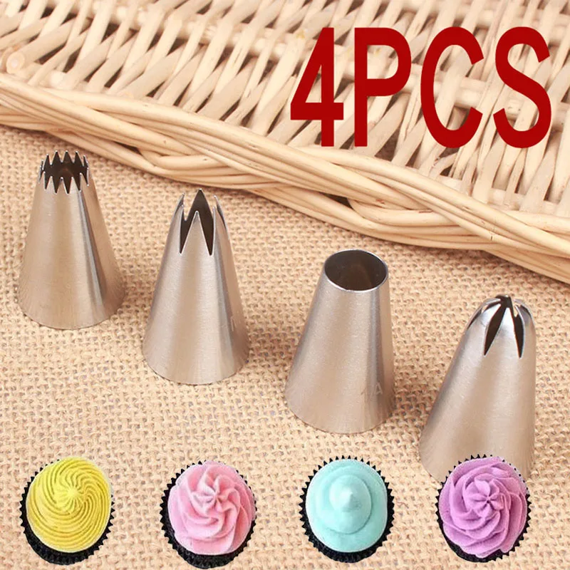 4 шт. насадки для глазирования Кондитерские украшения торта набор декорирования
