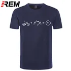 REM новая футболка Для мужчин езда на велосипеде горы любовь молодежная с круглым вырезом короткий рукав горный велосипед MTB футболки для отдыха Для мужчин Забавные футболки