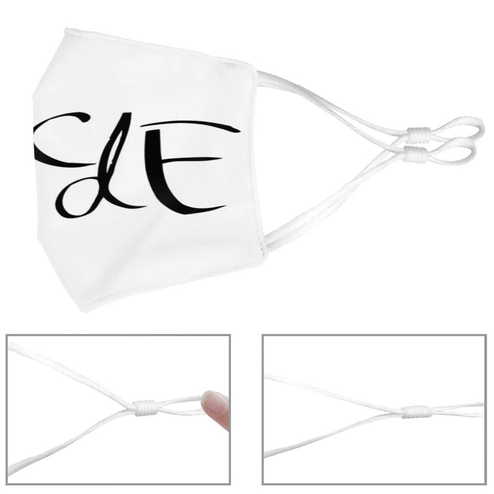 Черные простые моющиеся маски с английским алфавитом унисекс пылезащитные и