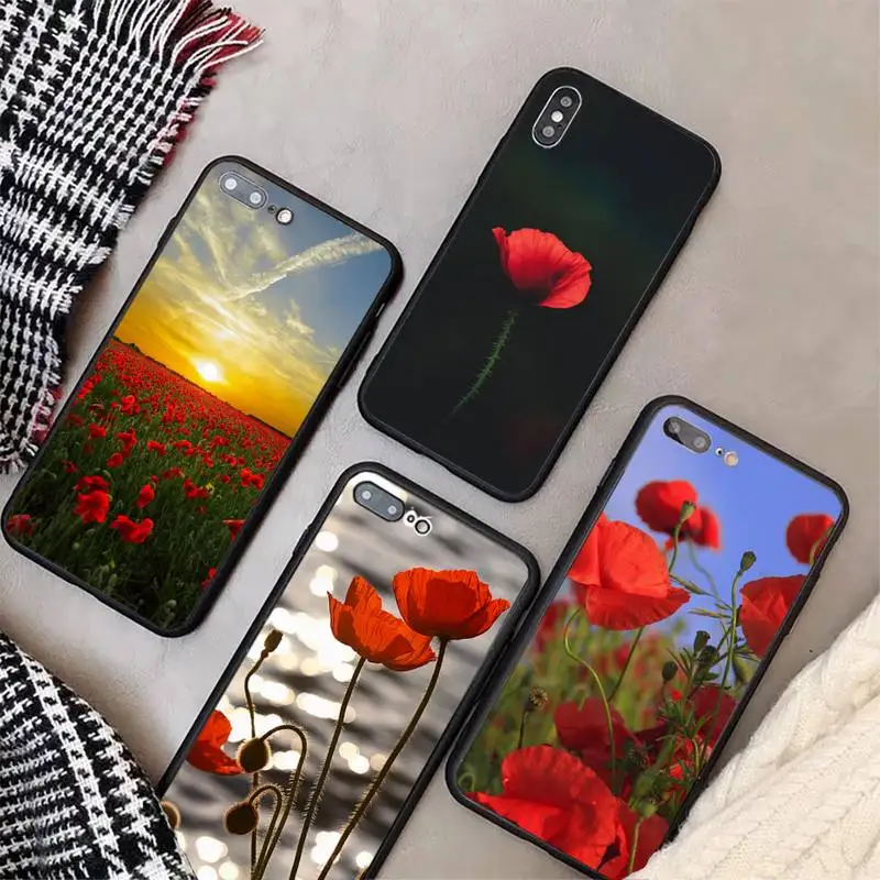 

Чехол для телефона с красным маком для Huawei Mate 9 10 20X30 40 Lite Pro