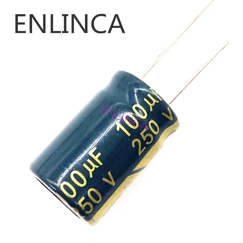 

2pcs/lot high frequency low impedance 250v 100UF 250v 100UF aluminum electrolytic capacitor size 16*25 20%