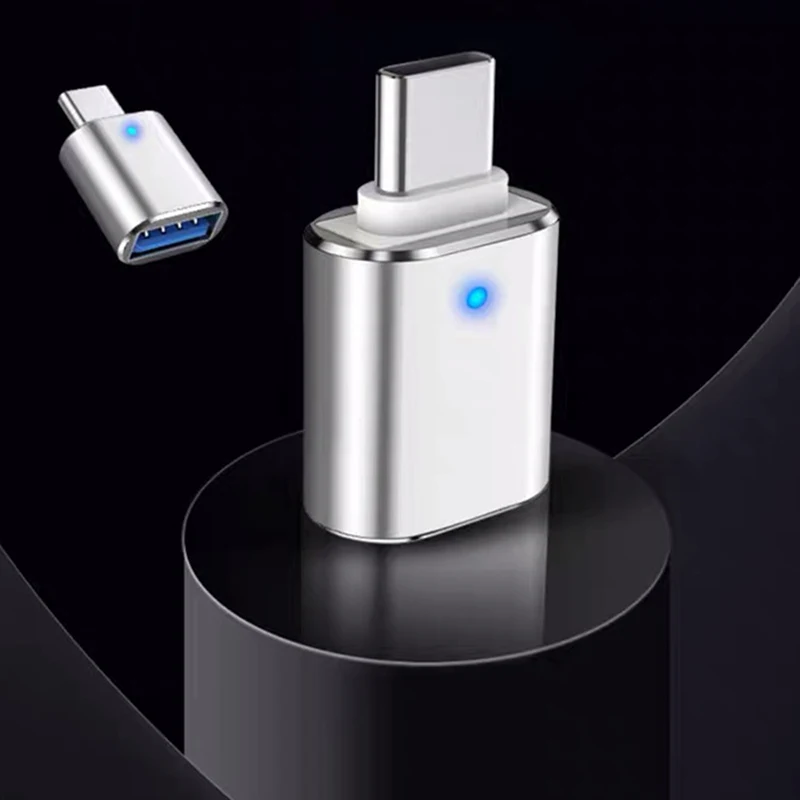 Адаптер USB C на 3 0 адаптер Type-C OTG-кабель для Macbook pro Air Samsung S10 S9 OTG со светодиодной