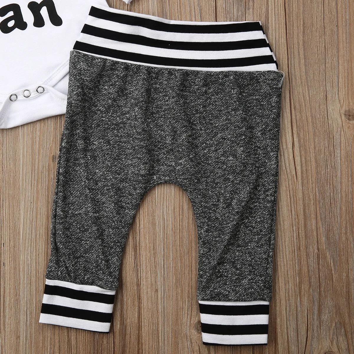 Newborn Infant Baby Boy 0-18M Mommy's New Man Long Sleeve Romper Outfit Clothes Set |