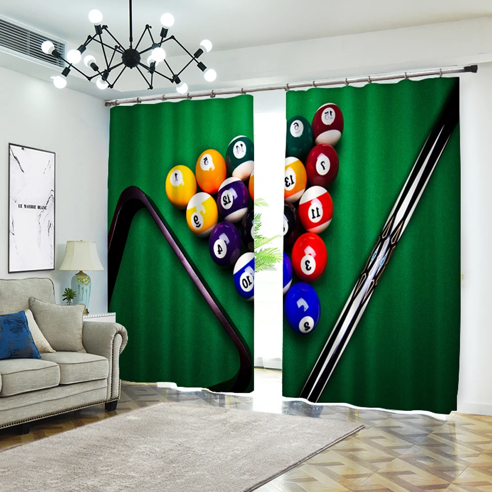 Затемняющие шторы с перфорированным крючком 3D занавески красивые зеленые