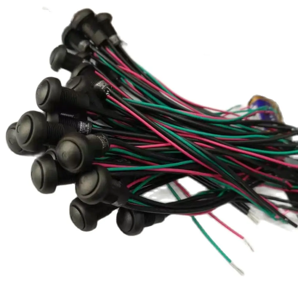 

10 Pieces 12mm Waterproof IP67 Latching Miniature Mechanical Selflocking Push Button Switch 3A with Led Lamp