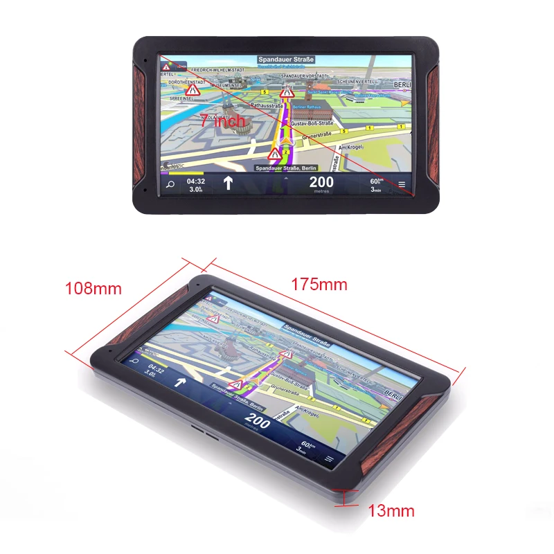Anfilite 7-дюймовый GPS навигатор для кемпинга автомобиля/грузовика/автомобиля 8 Гб 256 м