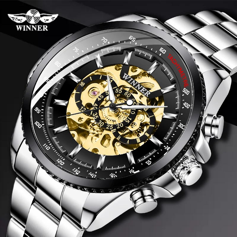 Часы наручные WINNER Мужские механические Автоматические брендовые роскошные