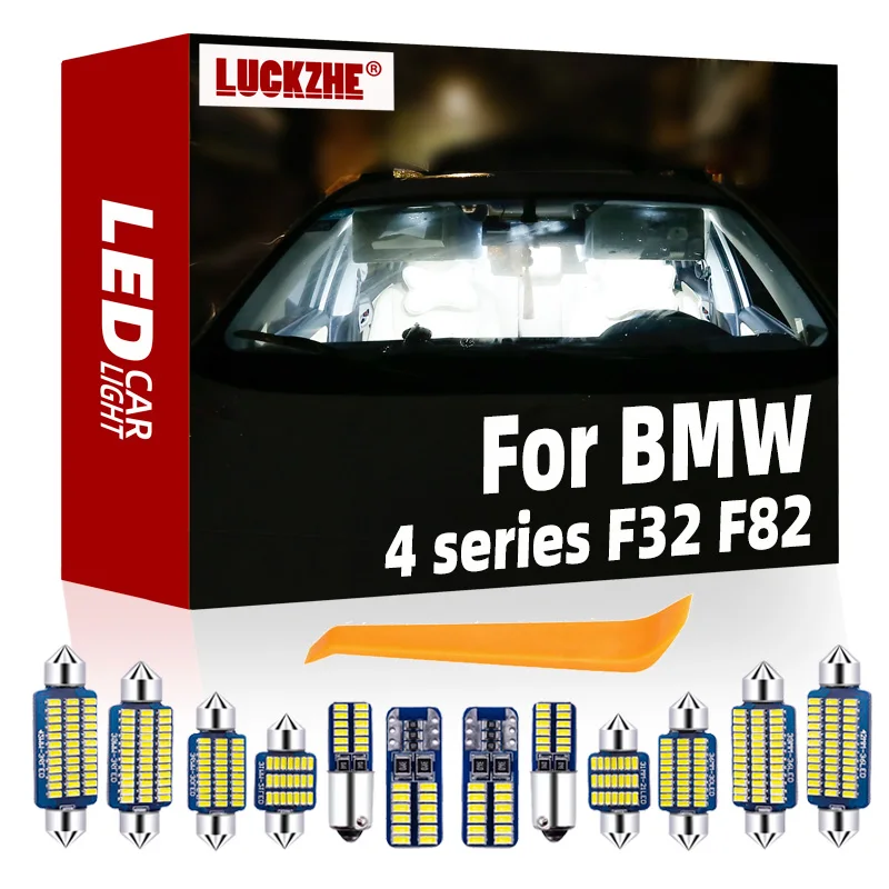 

LUCKZHE 17Pcs Canbus For BMW 4 Series F32 F82 M4 Coupe LED Interior Lights Dome Map Trunk Error Free Lamp Bulbs Kit (2013-2020)