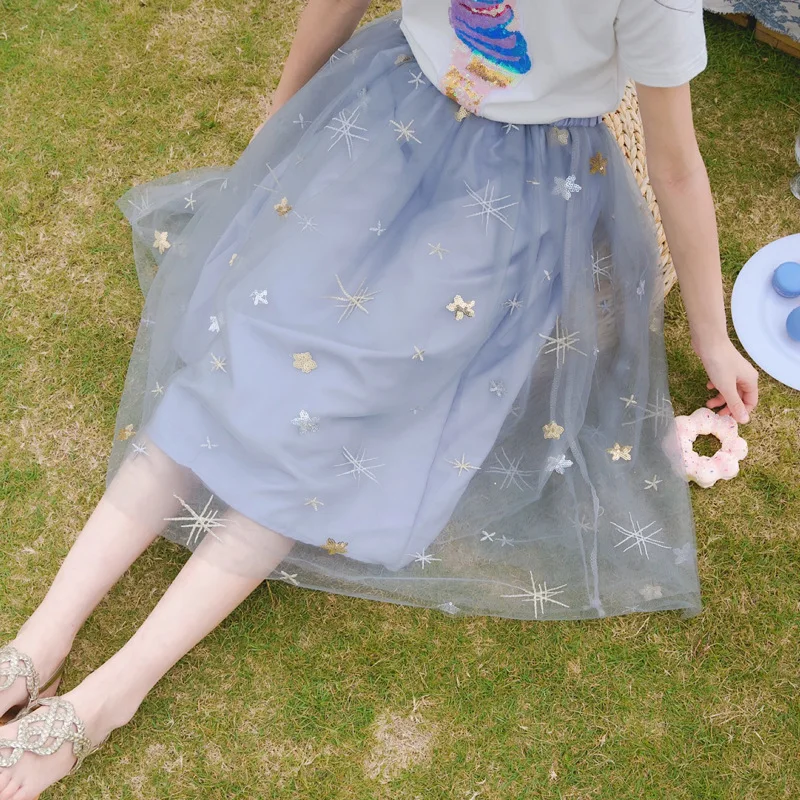 Юбки для девочек Сезон весна осень Детская многослойная юбка пачка Бальное