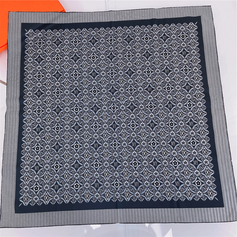 

Designer Brand Twill Silk Scarf 90cm Silk Scarf Hand Rolled Edges Designer Brand Silk Twill Scarf Foulard Print Scarfs 90*90cm