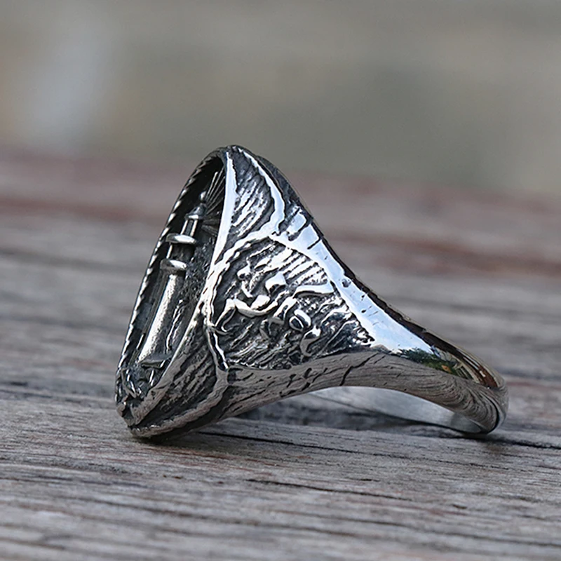 Винтажное готическое морское маячное кольцо викингов из нержавеющей стали