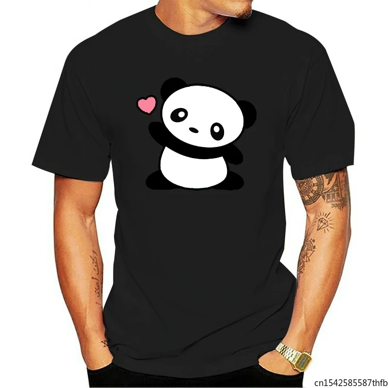 

Cute Panda Love Printed Pattern Men and Women Same Style Casual Daily Tops Tees