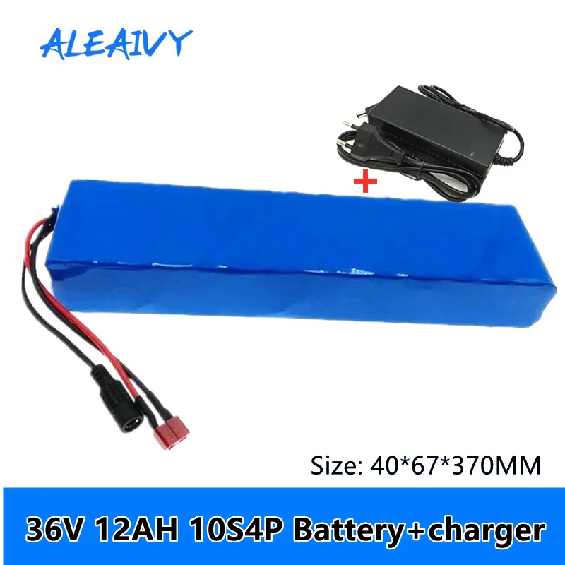 

Aleaivy 36V 12AH Volt Rechargeable Bicycle 500W E-Bike Electric Li-ion battery pack36v battery electric moped scooter+2A charger